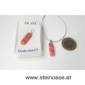 Rhodochrosit Anhänger mit Silberöse